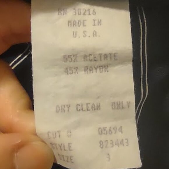 Size 3 - 2-Piece Set - Navy Blue with Cream Double Pinstripes - Picture 5 of 8